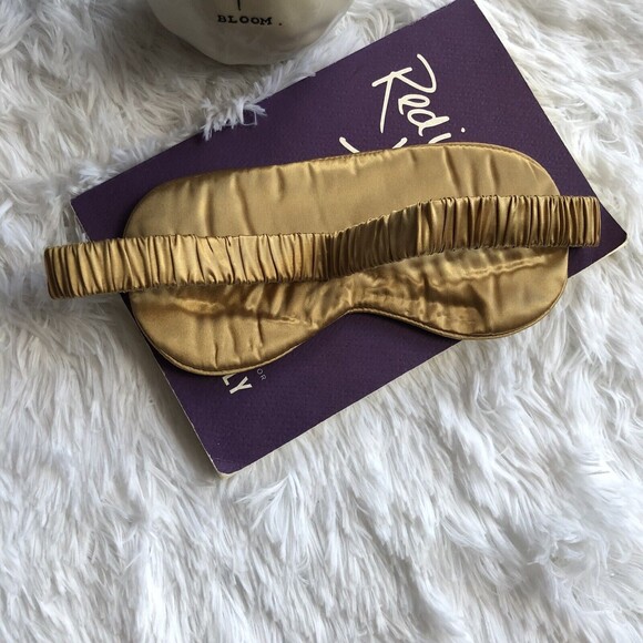 Gold Mulberry Silk Soft Sleep Eye Mask 22 Momme,Luxurious Adult Women and Men - Picture 2 of 7